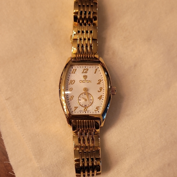 Croton Gold-Tone Woven Bracelet Watch - Picture 1 of 3